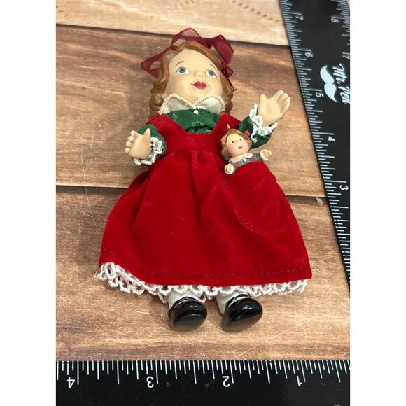 2003 HALLMARK KEEPSAKE ORNAMENT QX8219 MISTLETOE MISS BY NINA AUBE LITTLE GIRL - Picture 7 of 11